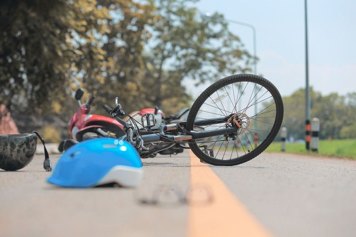Bicycle Accident on Road